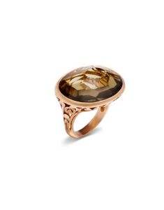 A.A905WO7QF | Pomellato Arabesque Matt Rose Gold Quartz Ring | Buy Now