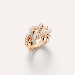 Pomellato Catene Rose Gold Diamond Ring PAC3011_O7000_DB000