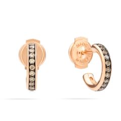 Pomellato Together Rose Gold Brown Diamond Earrings POB8110_O7000_DBR00