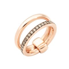 Pomellato Iconica Rose Gold Brown Diamond Ring PAC0100_O7BKR_DBR00