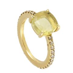 A.A509O7BRQL | Pomellato Baby Rose Gold Quartz Diamond Ring | Buy Now