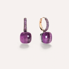 Pomellato Nudo Classic Gold Amethyst Diamond Earrings POC3000_O6BKR_OI0GL