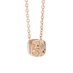 Pomellato Nudo Petit Rose and White Gold Diamond Pendant PCC2601_O6000_DBR00