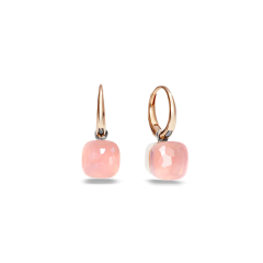 Pomellato Nudo Petit Rose Gold Quartz Earrings POB2010_O6000_000QR