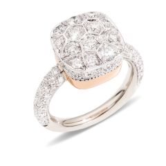 Pomellato Nudo Rose and White Gold Diamond Ring PAB7041_O6000_DB000