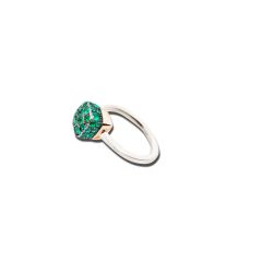 Pomellato Nudo Rose and White Gold Emerald Ring PAB5010_O6000_000SM