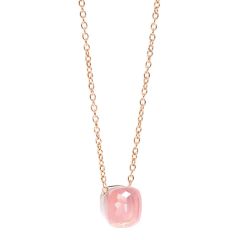 Pomellato Nudo Rose and White Gold Quartz Chalcedony Necklace PCB6012_O6000_00CQR