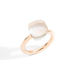 Pomellato Nudo Rose and White Gold Topaz Pearl Ring PAA1100_O6000_STBMP