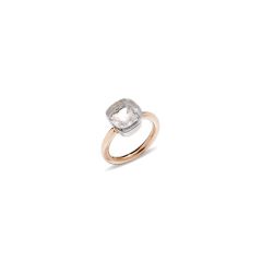 Pomellato Nudo Rose and White Gold White Quartz Ring PAA1100_O6000_000TB