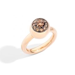 Pomellato Nudo Rose Gold Diamond Ring PAB8130_O7BKR_DBR05