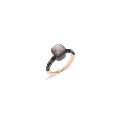 Pomellato Nudo Titanum and Rose Gold Obsidian Diamond Ring PAB7040_OT000_DBKOS