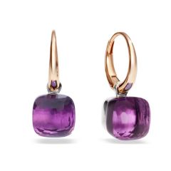 Pomellato Nudo White and Rose Gold Amethyst Earrings POB2010_O6000_000OI 