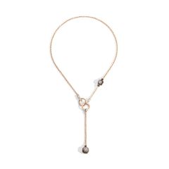 Pomellato Nudo White and Rose Gold Obsidian Diamond Necklace PCB9051_O6000_DBKOS-53