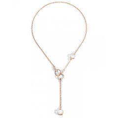 Pomellato Nudo White and Rose Gold Pearl Topaz Diamond Necklace PCB9051_O6000_DB0VA-53