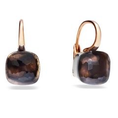 Pomellato Nudo White and Rose Gold Quartz Earrings POA1070_O6000_000QF