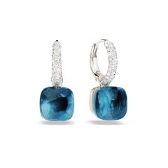 POB4010_O6000_DB0TL | Pomellato Nudo White and Rose Gold Topaz Diamond Earrings