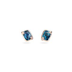 O.B708PB7/TL | Pomellato Ritratto Rose Gold London Blue Topaz Earrings