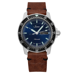 104.013 X156 | Sinn 104 St Sa I B Instrument Classic Pilot Dark Blue Dial Brown Leather 41 mm watch. Buy Online