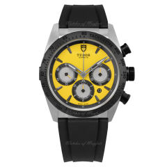 M42010N-0007 | Tudor Fastrider Black Shield Chronograph Automatic Yellow Dial Rubber 42mm watch. Buy Online