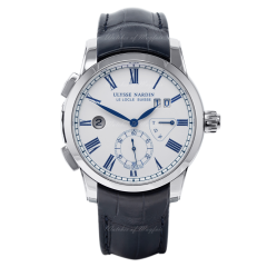 3243-132/E0 | Ulysse Nardin Classic Dual Time 42mm watch. Buy Online