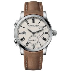 3243-132/E1-BQ | Ulysse Nardin Classico Dual Time 42 mm watch. Buy Online