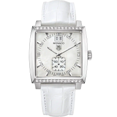 WAW1313.FC6247 | TAG Heuer Monaco Diamonds Quartz 37 mm watch. Buy Online