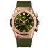 521.OX.8980.RX | Hublot Classic Fusion Chronograph King Gold Green 45 mm watch. Buy Online