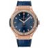 565.OX.7180.LR.1204 | Hublot Classic Fusion King Gold Blue Diamonds 38 mm watch. Buy Online