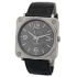 Bell & Ross BR S Officer Ruthenium 39 mm BRS92-RU-ST/SCR