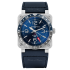 BR0393-BLU-ST/SCA | Bell & Ross BR 03-93 GMT Blue Automatic 42 mm watch | Buy Now