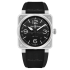 BR03A-BL-ST/SRB | Bell & Ross BR 03 Black Steel Automatic 41 mm watch | Buy Online