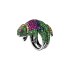 JRG00027|Boucheron Animaux Collection Gold Tsavorite Ruby Sapphire Ring