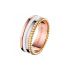 JRG01596|Boucheron Quatre Pink, White, and Yellow Gold and Ceramic Ring