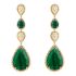 JCO01280|Boucheron Serpent Boheme Pink Gold Diamond Malachite Earrings