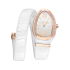 102613 | BVLGARI Serpenti Spiga Ceramic & Pink Gold Quartz 35 mm watch | Buy Online