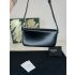 Celine Claude Shiny Black Calfskin Leather Shoulder Bag 194143BF4.38NO