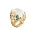 C.30774 Chantecler Suamem Yellow Gold Quartz Diamond Ring Size 53