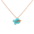 083146 |Buy Chaumet Hortensia Eden Pink Gold Turquoise Diamond Pendant