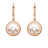 83A018-5301 | Chopard Happy Diamonds Icons Rose Gold Diamond Earrings