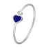 Chopard Happy Hearts White Gold Lapis Lazuli Diamond Bangle Size S 857482-1502