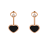 83A082-5201 | Buy Chopard Happy Hearts Rose Gold Onyx Diamond Earrings