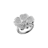 82A085-1909 | Chopard Happy Hearts Flowers White Gold Diamond Ring Size 52