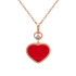 Chopard Happy Hearts Rose Gold Red Stone Pendant 797482-5801