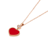 Chopard Happy Hearts Rose Gold Red Stone Pendant 797482-5801