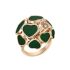 827482-5109 |Chopard Happy Hearts Rose Gold Agate Diamond Ring Size 52