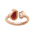 Chopard Happy Hearts Rose Gold Carnelian Diamond Ring 829482-5832