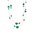 817482-5103 |Chopard Happy Hearts Rose Gold Malachite Diamond Necklace