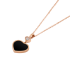 Chopard Happy Hearts Rose Gold Onyx Diamond Pendant 797482-5201