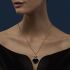 Chopard Happy Hearts Rose Gold Onyx Diamond Pendant 79A075-5201