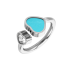 829482-1410 | Chopard Happy Hearts White Gold Turquoise Diamond Ring